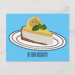 Carte Postale Illustration de citron cheesecake