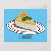 Carte Postale Illustration de citron cheesecake (Devant)