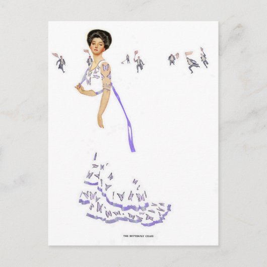 Carte Postale Illustration de Coles Phillips "Fadeaway Girl" But (Devant)