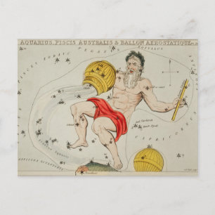 Carte Postale Illustration de constellation vintage