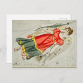 Carte Postale Illustration de constellation vintage (Devant / Derrière)