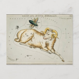 Carte Postale Illustration de constellation vintage