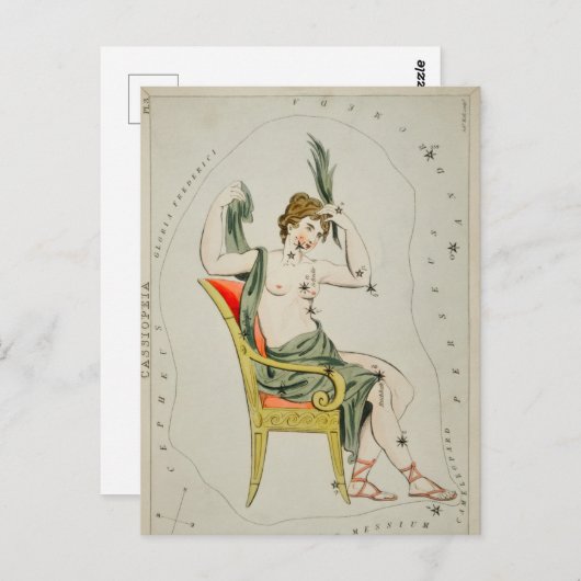 Carte Postale Illustration de constellation vintage (Devant / Derrière)