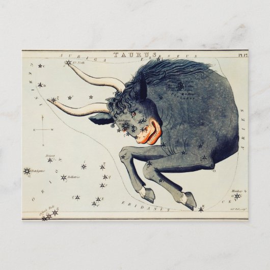 Carte Postale Illustration de constellation vintage (Devant)