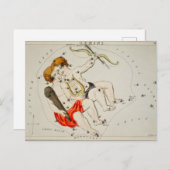 Carte Postale Illustration de constellation vintage (Devant / Derrière)