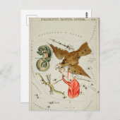 Carte Postale Illustration de constellation vintage (Devant / Derrière)