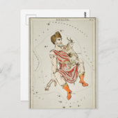 Carte Postale Illustration de constellation vintage (Devant / Derrière)