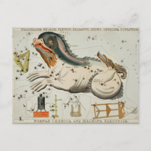Carte Postale Illustration de constellation vintage
