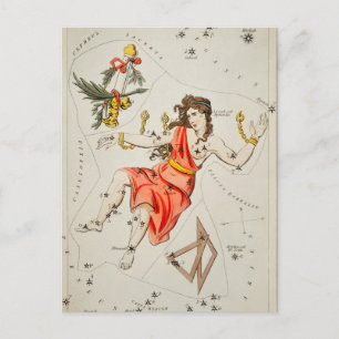 Carte Postale Illustration de constellation vintage