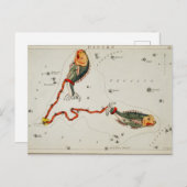 Carte Postale Illustration de constellation vintage (Devant / Derrière)