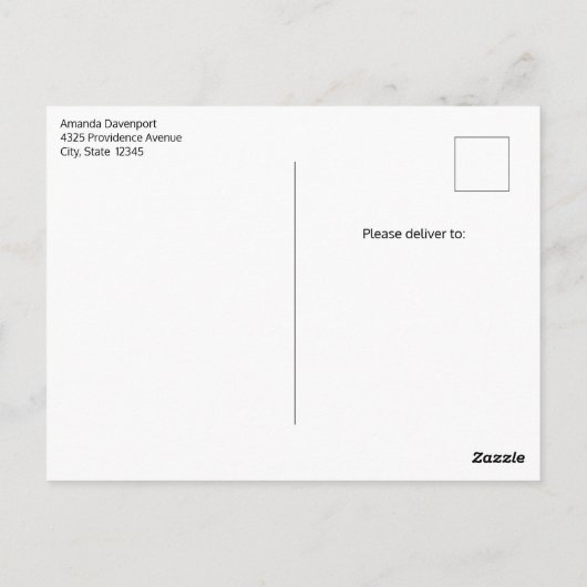 Carte Postale Illustration de corbeau noir sur une branche (Dos)