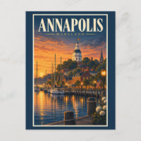 Illustration de coucher de soleil à Annapolis Mary