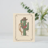 Carte Postale Illustration de Cowboy Cactus (Debout devant)