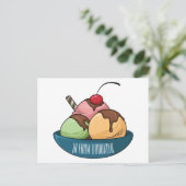 Carte Postale Illustration de crème glacée (Debout devant)