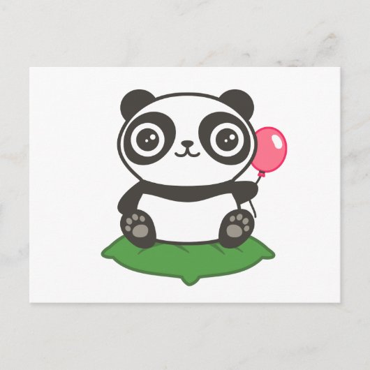 Carte Postale Illustration de Cute Panda (Devant)