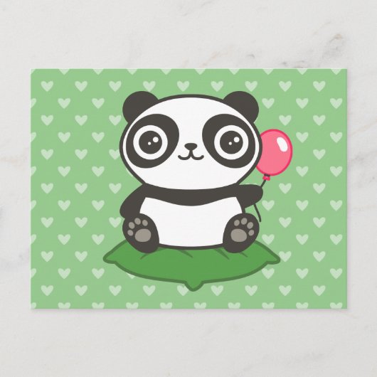 Carte Postale Illustration de Cute Panda (Devant)