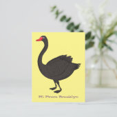 Carte Postale Illustration de cygne noir (Debout devant)