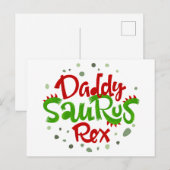 Carte Postale Illustration de Daddy Saurus Rex (Devant / Derrière)
