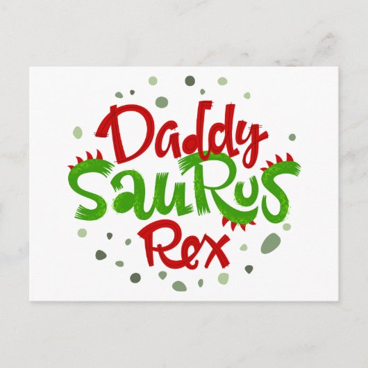 Carte Postale Illustration de Daddy Saurus Rex (Devant)