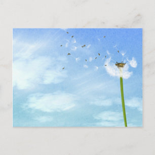 Carte Postale Illustration de Dandelion Blue Sky Nature