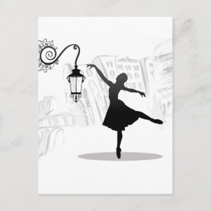 Carte Postale Illustration de danse Ballerina