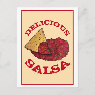Carte Postale Illustration de délicieuses chips de tortilla de l