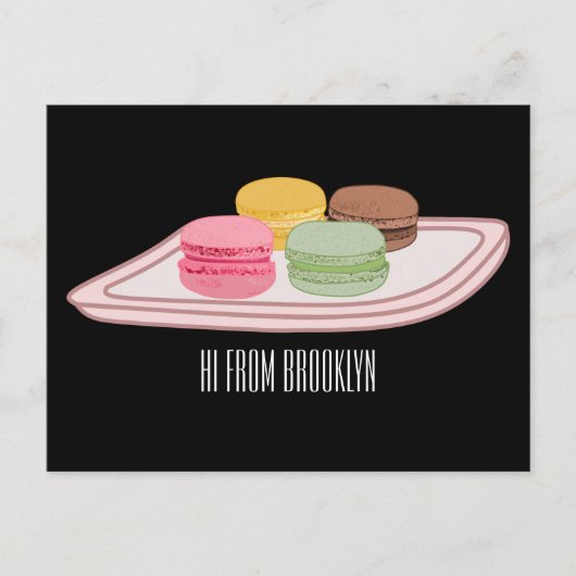Carte Postale Illustration de dessin animé de macaron (Devant)