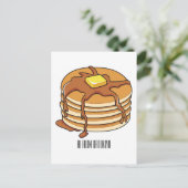 Carte Postale Illustration de dessin animé de Pancake (Debout devant)