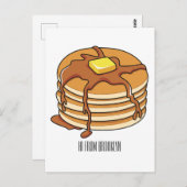 Carte Postale Illustration de dessin animé de Pancake (Devant / Derrière)