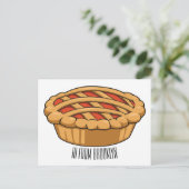 Carte Postale Illustration de dessin animé de tarte  (Debout devant)