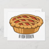 Carte Postale Illustration de dessin animé de tarte  (Devant / Derrière)