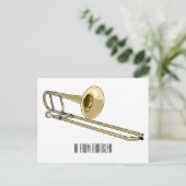 Carte Postale Illustration de dessin animé de Trombone (Debout devant)