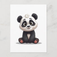 Illustration de dessin animé d'ours panda assis