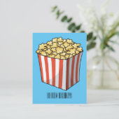 Carte Postale Illustration de dessin animé Popcorn (Debout devant)