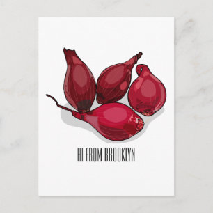 Carte Postale Illustration de dessin animé Shallot