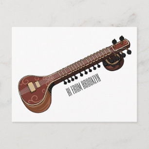 Carte Postale Illustration de dessin de Sitar
