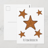 Carte Postale Illustration de dessin de Starfish (Devant / Derrière)