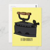 Carte Postale Illustration de dessin en fer de Charbon (Devant / Derrière)