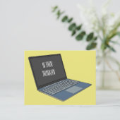 Carte Postale Illustration de dessin sur ordinateur portable (Debout devant)