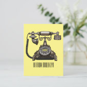 Carte Postale Illustration de dessin téléphonique (Debout devant)