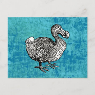 Carte Postale Illustration de dictionnaire vintage de l'oiseau D