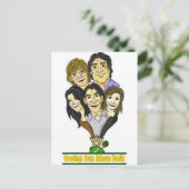 Carte Postale Illustration de famille unique. (Debout devant)