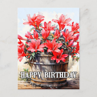 Carte Postale Illustration de fleur de lys en fleurs