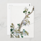 Carte Postale Illustration de fleurs vintage (Devant / Derrière)