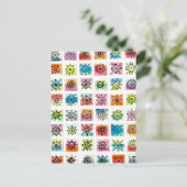 Carte Postale Illustration de formes de cercles abstraits (Debout devant)