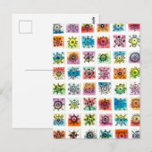 Carte Postale Illustration de formes de cercles abstraits (Devant / Derrière)