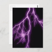 Carte Postale Illustration de foudre violette (Devant / Derrière)