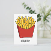 Carte Postale Illustration de frites (Debout devant)
