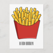 Carte Postale Illustration de frites (Devant)