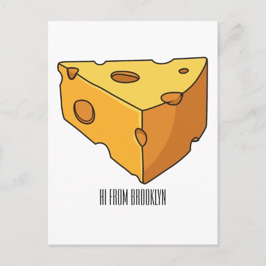 Carte Postale Illustration de fromage (Devant)